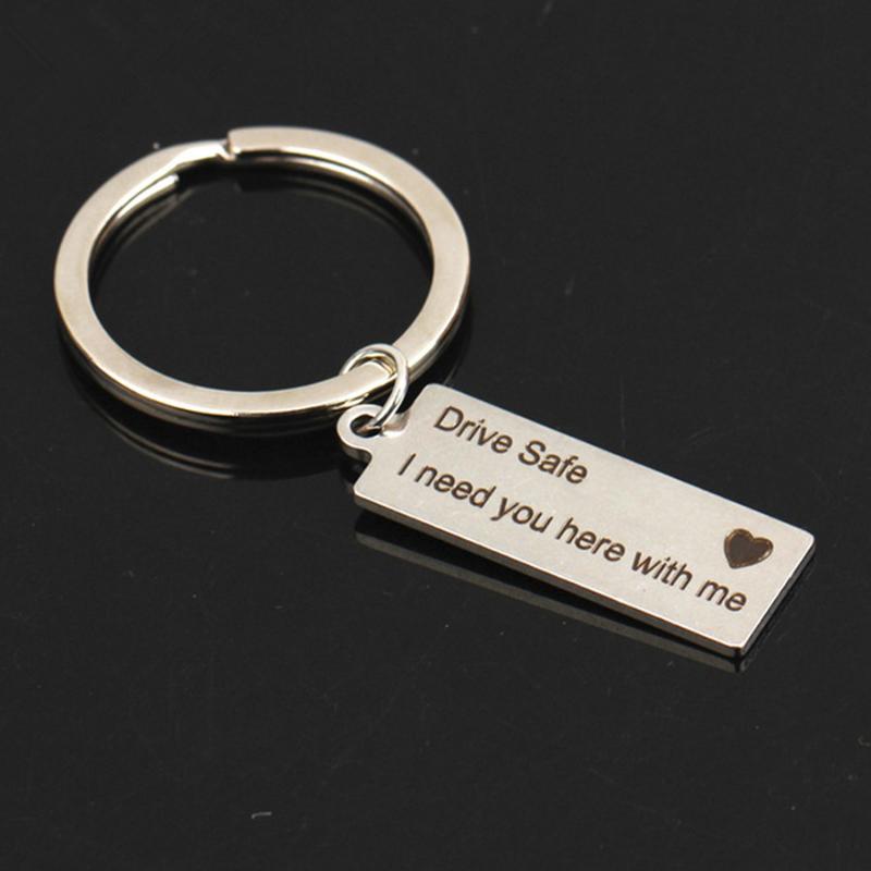 Keychains LOULEUR Personalized Stainless Steel Keychain Drive Safe I Need You Here With Me Gold Silver Rose Heart Key Chain Rings
Keychains LOULEUR Personalized Stainless Steel Keychain Drive Safe I Need You Here With Me Gold Silver Rose Heart Key Chain Rings