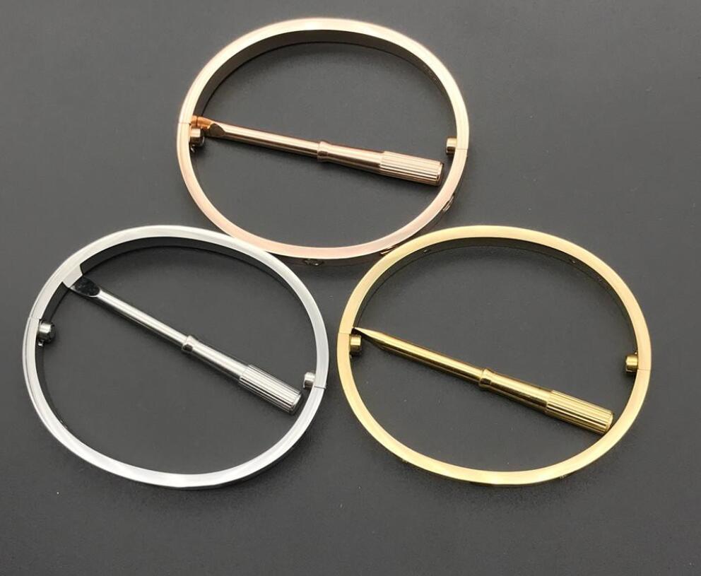 Stainless Steel Love Bracelets silver rose gold bracelet Bangles Women Men Screw Bracelet Couple Jewelry with red dustbag
Stainless Steel Love Bracelets silver rose gold bracelet Bangles Women Men Screw Bracelet Couple Jewelry with red dustbag