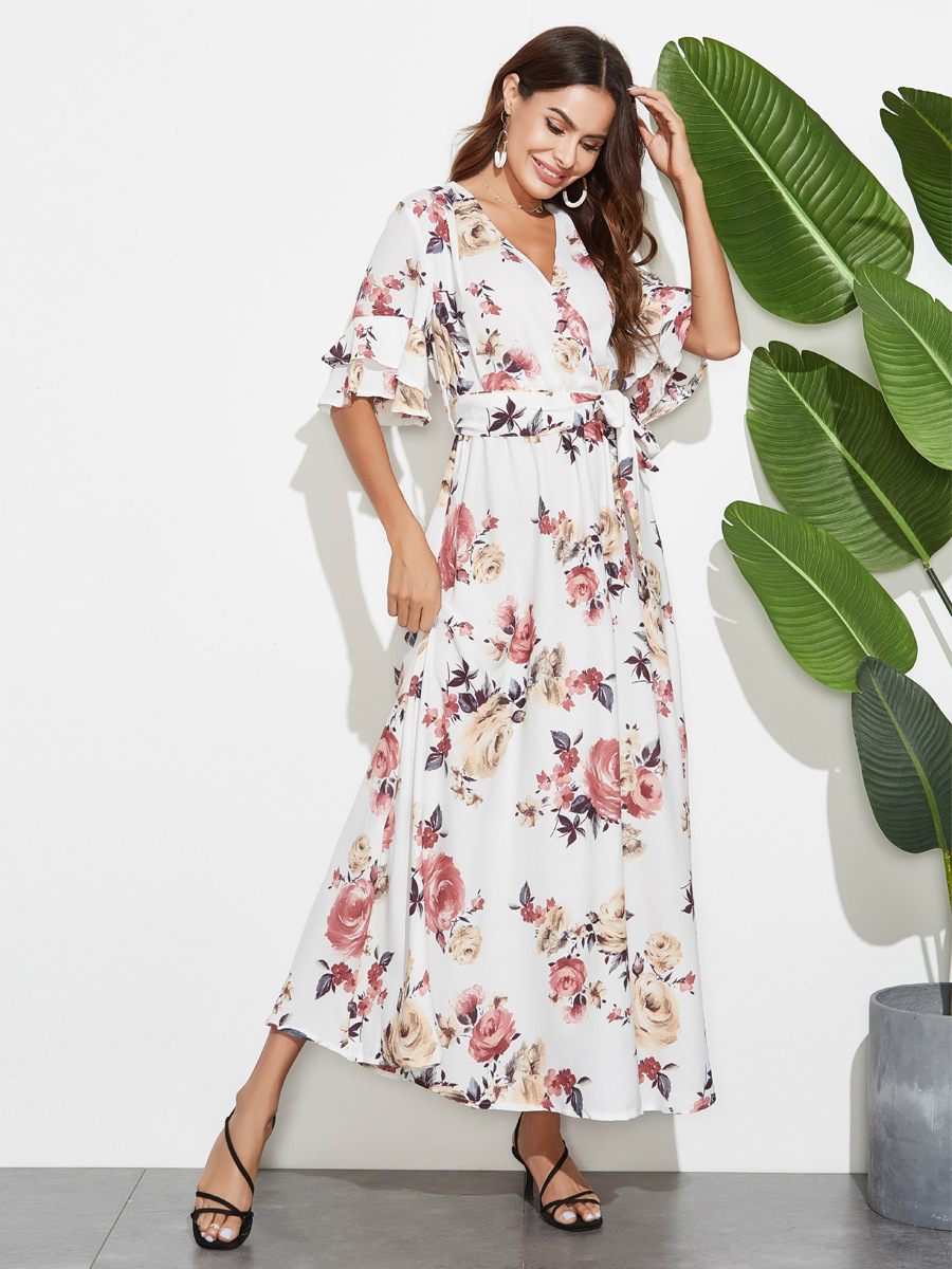 Elegant Chiffon Muslim Dress Abaya Women V Ne Floral Islamic Clohing Big Swing A-line Maxi Party Vestidos Moroccan Caftan 2021
Elegant Chiffon Muslim Dress Abaya Women V Ne Floral Islamic Clohing Big Swing A-line Maxi Party Vestidos Moroccan Caftan 2021