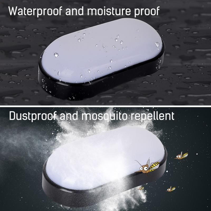 Modern LED Wall Lamps Moistureproof Front Porch Ceiling Light Surface Mounted Oval For Outdoor Garden Bathroom Lighting Lamp