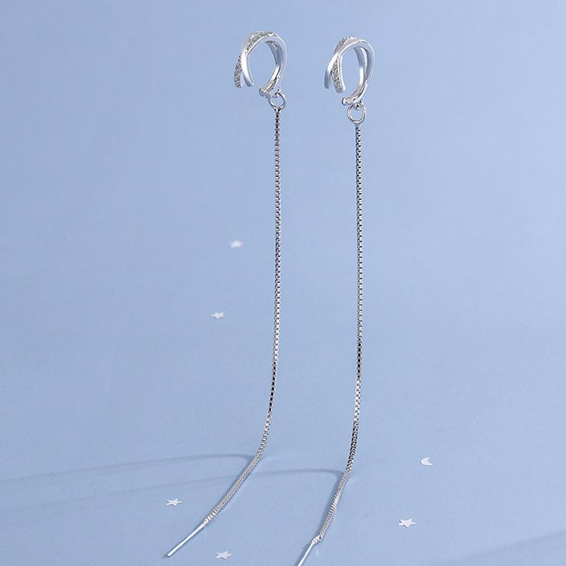 Stud Simple Female Earrings 925 Sterling Silver Inlaid Row Drill Cross Hollown-out Ear Line Small For Women Tassel Jewelry, Golden;silver
Stud Simple Female Earrings 925 Sterling Silver Inlaid Row Drill Cross Hollown-out Ear Line Small For Women Tassel Jewelry, Golden;silver