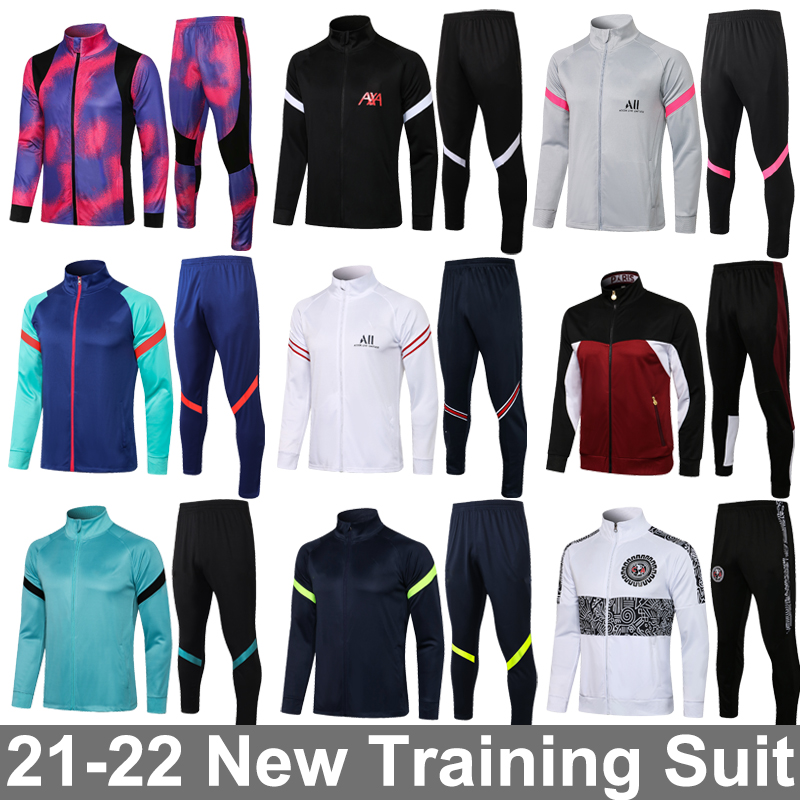 2022 Adult jogging football training tracksuit kits Men real madrid survetement foot soccer chandal futbol chándal Sportswear, Black
2022 Adult jogging football training tracksuit kits Men real madrid survetement foot soccer chandal futbol chándal Sportswear, Black