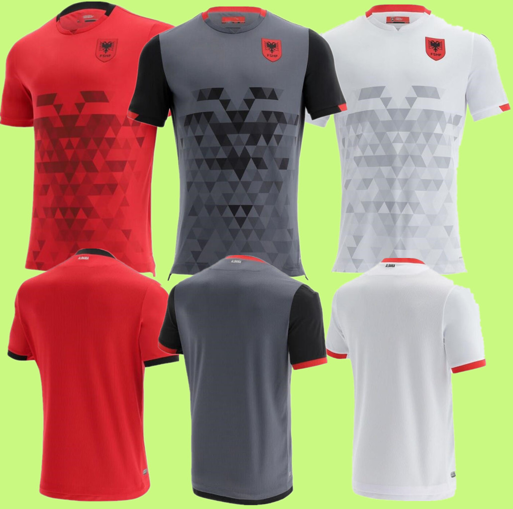 2021 2022 Albania Home Red Soccer Jersey 21/22 Albania Away White Soccer Shirts Third away Black Short sleeve national team football uniform, Brown
2021 2022 Albania Home Red Soccer Jersey 21/22 Albania Away White Soccer Shirts Third away Black Short sleeve national team football uniform, Brown