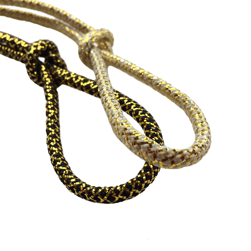 Weiou Black/Gold rope laces~Sneaker Shoe Laces~Metallic Yarn Polyester hiking boot laces Casual Sports Shoelaces 120cm