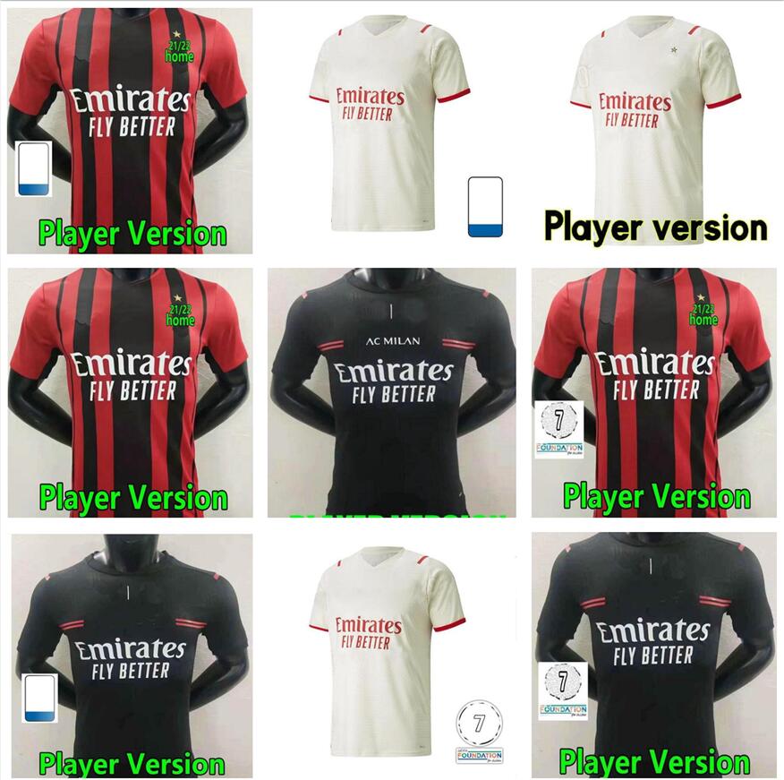Player version AC 21 22 Milan soccer jersey IBRAHIMOVIC PAQUETA BENNACER ROMAGNOLI CALHANOGLU 2021 football shirt THEO REBIC maillot, Black;yellow
Player version AC 21 22 Milan soccer jersey IBRAHIMOVIC PAQUETA BENNACER ROMAGNOLI CALHANOGLU 2021 football shirt THEO REBIC maillot, Black;yellow