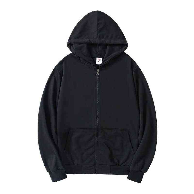 Couples Hoodies Men Male Casual Solid Black Hoodies Sweatshirt Male Hip Hop Streetwear Top Mens Oversized Zip Up Hoodie Women 211108