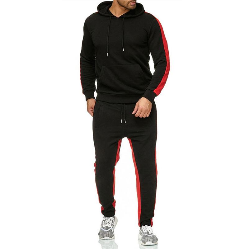 Men's Hoodie Suits Wool Warm SportswearMen's Sweatshirt Hoodies And Sweatpants Jogging Hip-hop Hooded Sportswear Tracksuits