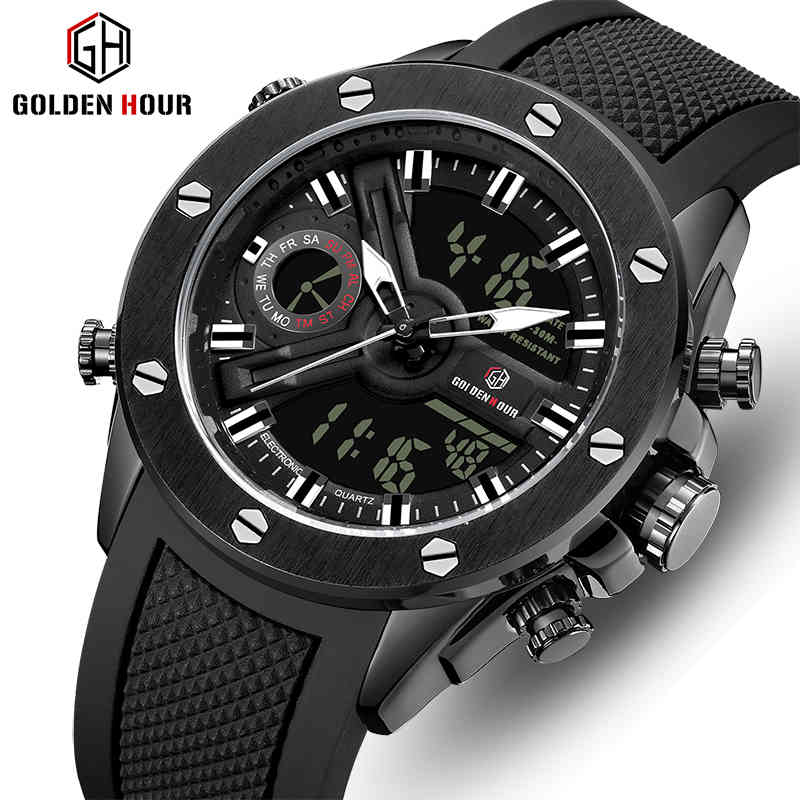 GOLDENHOUR Men Watch Top Brand Fashion Sports Mens Watches Waterproof Silicone Quartz Digital Reloj Hombre Relogio Masculino 210517, Silver blue
GOLDENHOUR Men Watch Top Brand Fashion Sports Mens Watches Waterproof Silicone Quartz Digital Reloj Hombre Relogio Masculino 210517, Silver blue
