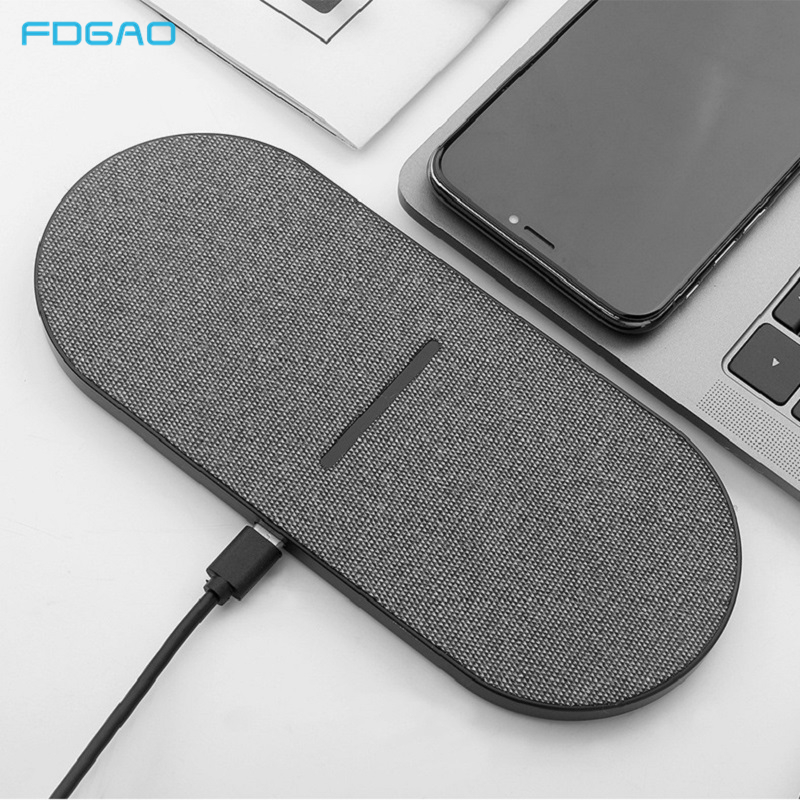 

2 in 1 20W Dual Seat Qi Wireless Charger for Samsung S20 S10 Double Fast Charging Pad for IPhone 12 11 Pro XS XR X 8 Airpods Pro