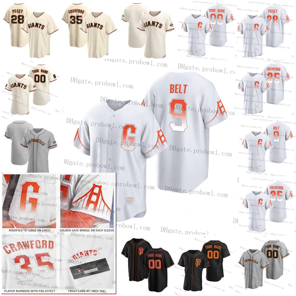 

SF Giants 28 Buster Posey 2021 City Connect San Francisco Jersey Mike Yastrzemski Brandon Crawford 23 Kris Bryant Stella Kevin Pillar Evan Longoria Belt Alex Wood, Cool base mens