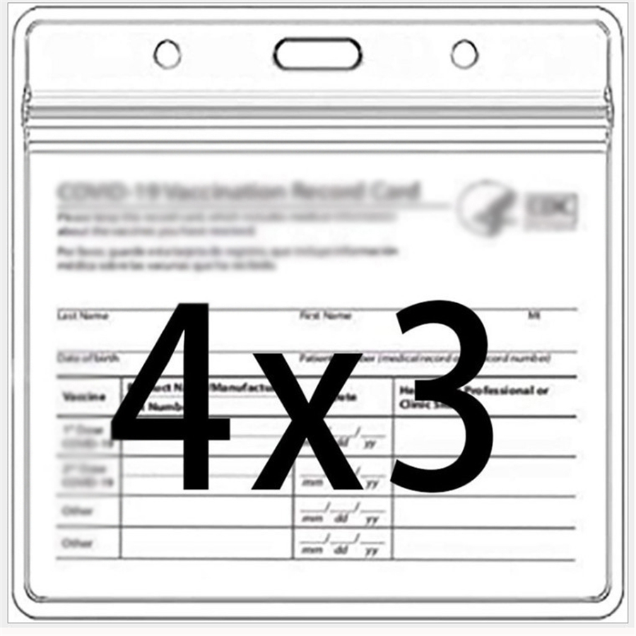 Name ID Badge Holder Vaccination Card Protector Business Files 4x3 in Clear Plastic Sleeve Cover Waterproof Resealable XBJK2104
Name ID Badge Holder Vaccination Card Protector Business Files 4x3 in Clear Plastic Sleeve Cover Waterproof Resealable XBJK2104