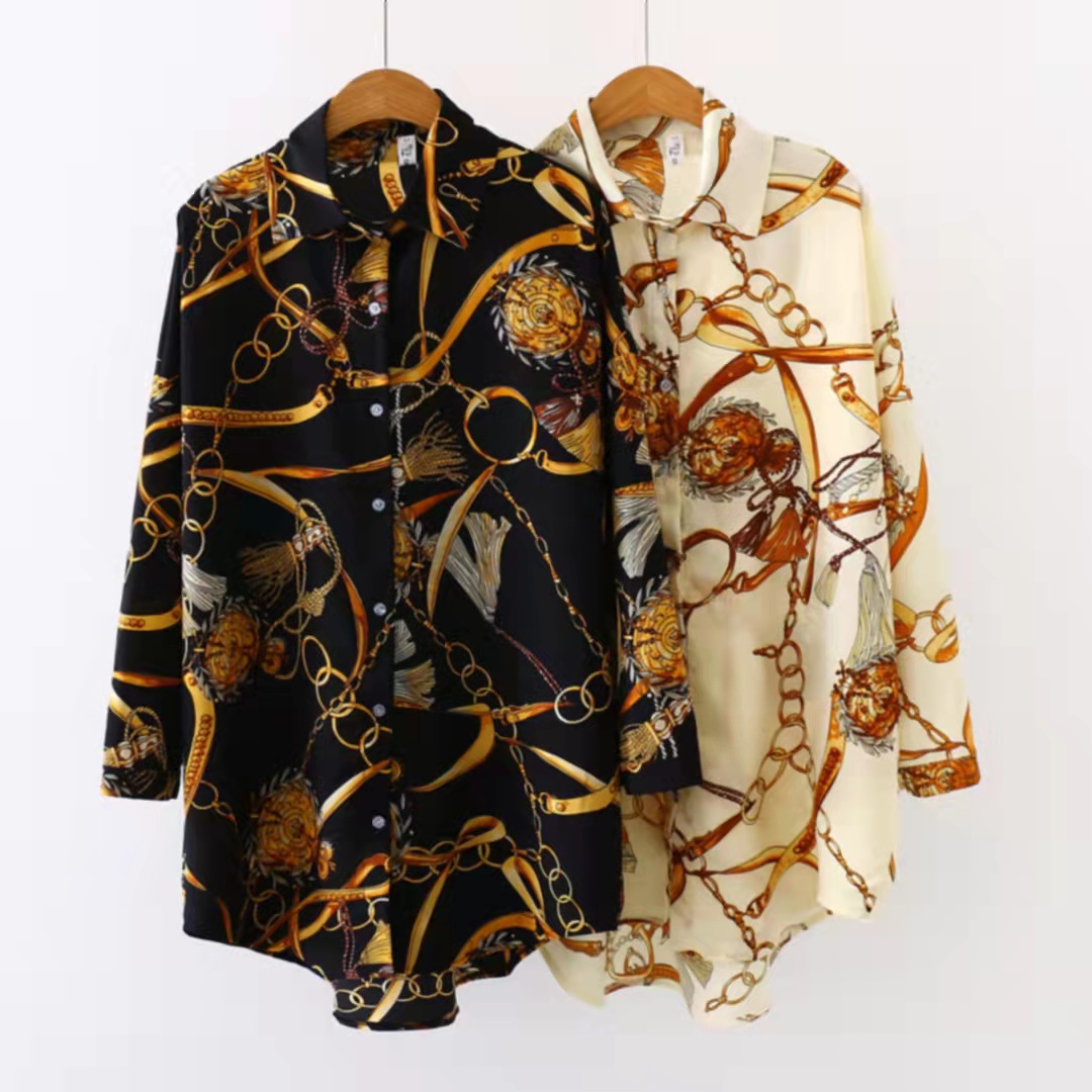 2022 Fashion designer slim shirt for Women 3D Medusa black gold floral print luxury designer Women dress long sleeve business casual
2022 Fashion designer slim shirt for Women 3D Medusa black gold floral print luxury designer Women dress long sleeve business casual