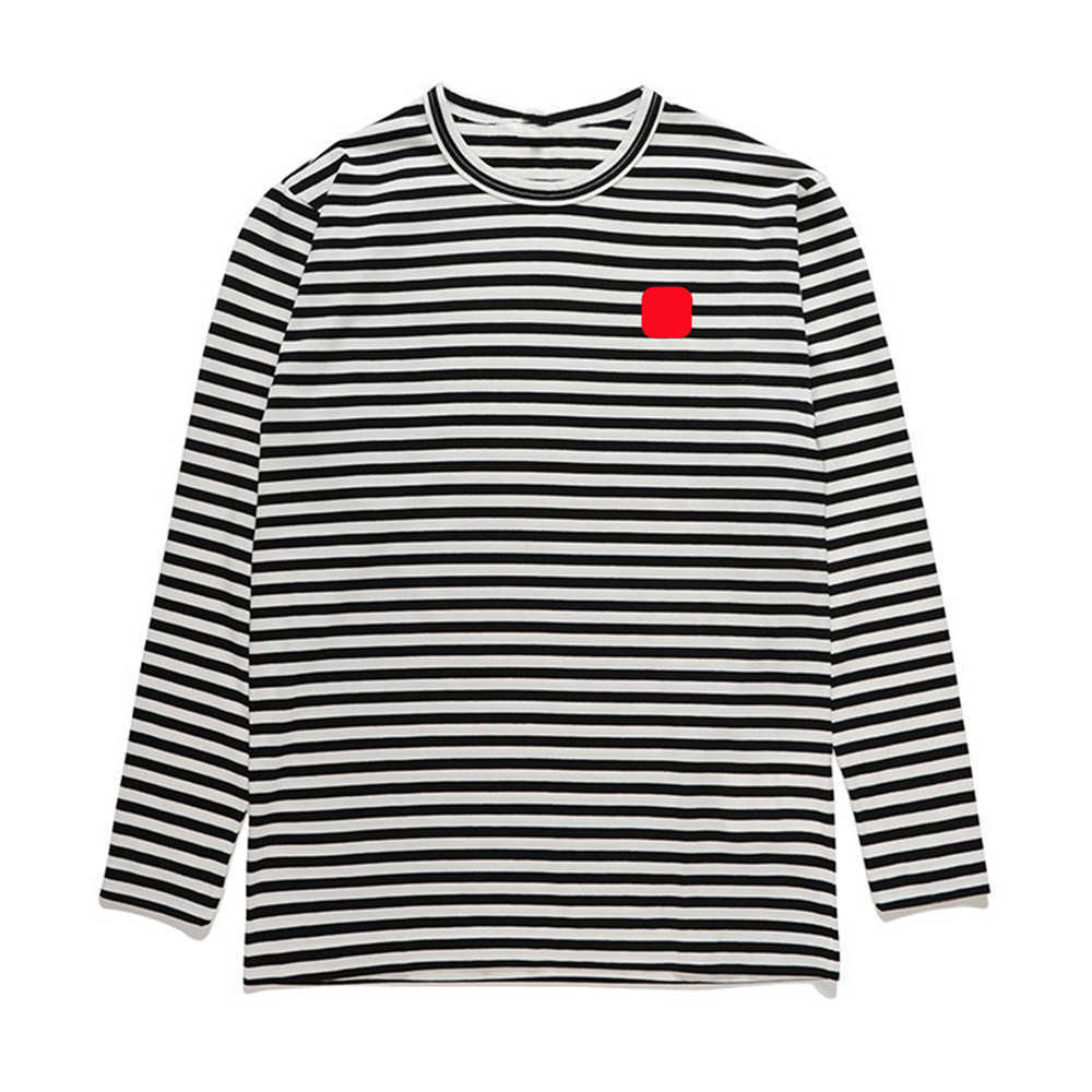 High Quality Mens T-Shirts Striped Long Sleeve Cotton Play Sweatshirt stripe Commes Red Heart Des women Garcons Men Streetwear Causal Base, Customize
High Quality Mens T-Shirts Striped Long Sleeve Cotton Play Sweatshirt stripe Commes Red Heart Des women Garcons Men Streetwear Causal Base, Customize