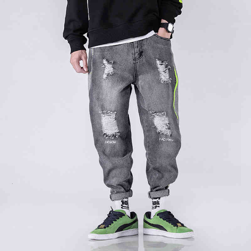 men's pants male hip hop spring stripe side stitched up torn hipster jeans casual bnvs, Black
men's pants male hip hop spring stripe side stitched up torn hipster jeans casual bnvs, Black
