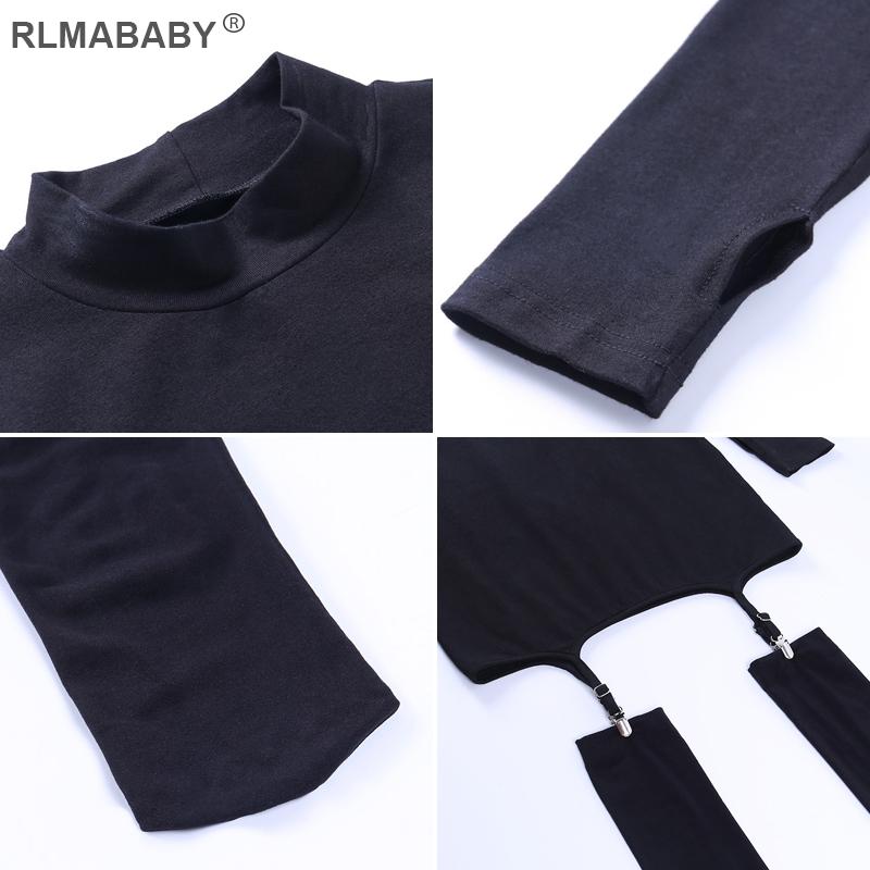 Sexy Women Mini Dress With Socks Skinny Round Neck Long Sleeve Bodycon Casual Street Ladies Autumn Clubwear Dresses