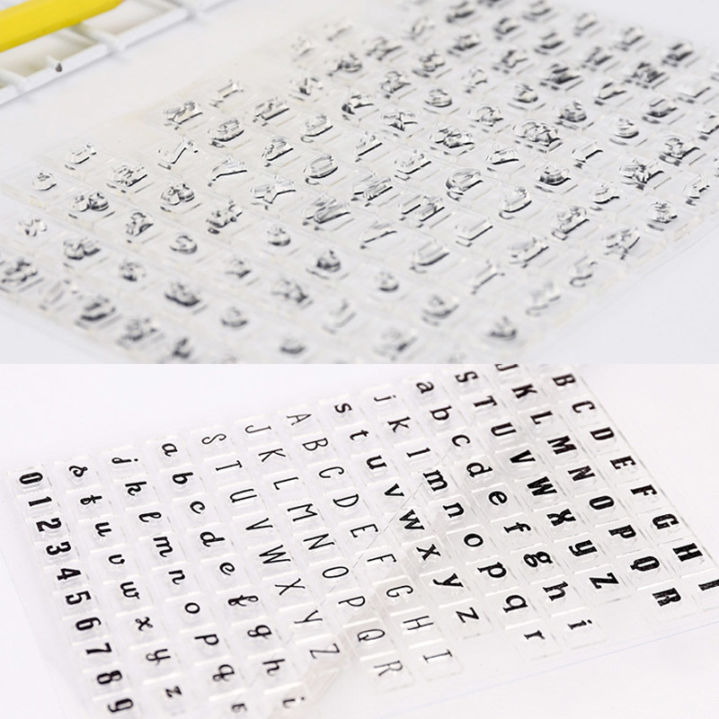 Transparent Silicone Stamp DIY Scrapbooking English Alphabet Series Clear Stamp Seal Photo Album Decor