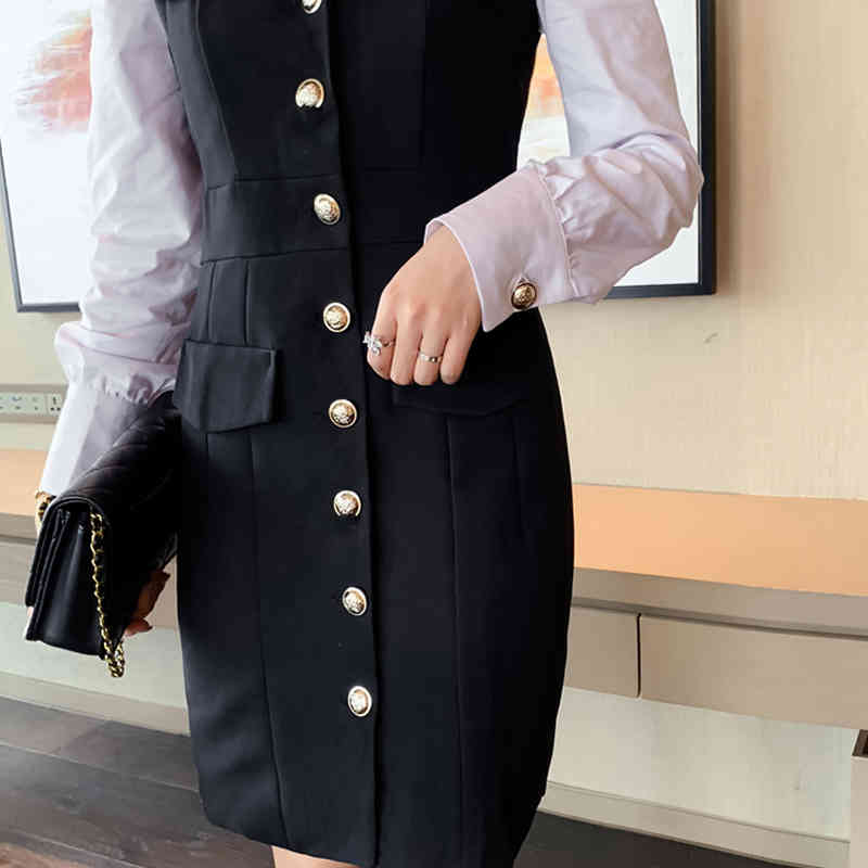Fashion Shirt Dress Autumn Batwing Sleeve Loose Solid Color Stitching Striped Asymmetrical Dresses D12801X 210416
