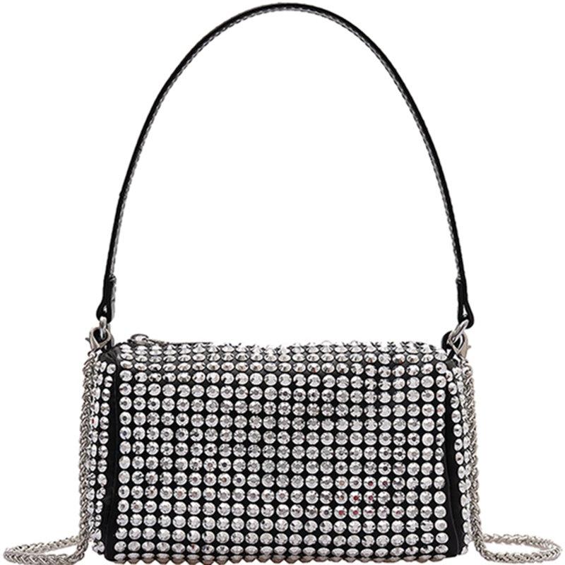 Evening Bags Luxury Rhinestone Shoulder Handbag 2021 Shiny Diamond Armpit Bag Banquet Chain Crossbody, Black
Evening Bags Luxury Rhinestone Shoulder Handbag 2021 Shiny Diamond Armpit Bag Banquet Chain Crossbody, Black