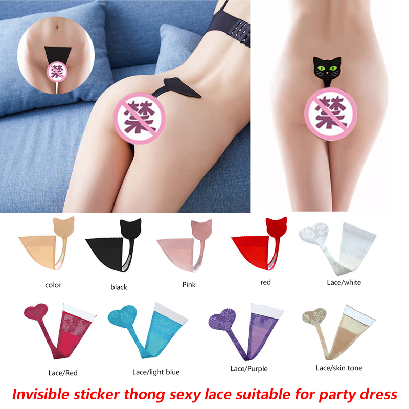 Women's G-Strings invisible tape T-string sexy mini lace C-string party dress special panties cute cat briefs thong underwear mixed color purchase customization