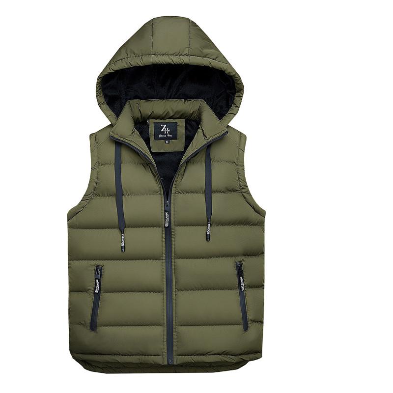 Fashion Autumn Winter Vest Men High Quality Hooded Thick Warm Sleeveless Jacket Waistcoat Men's Vests