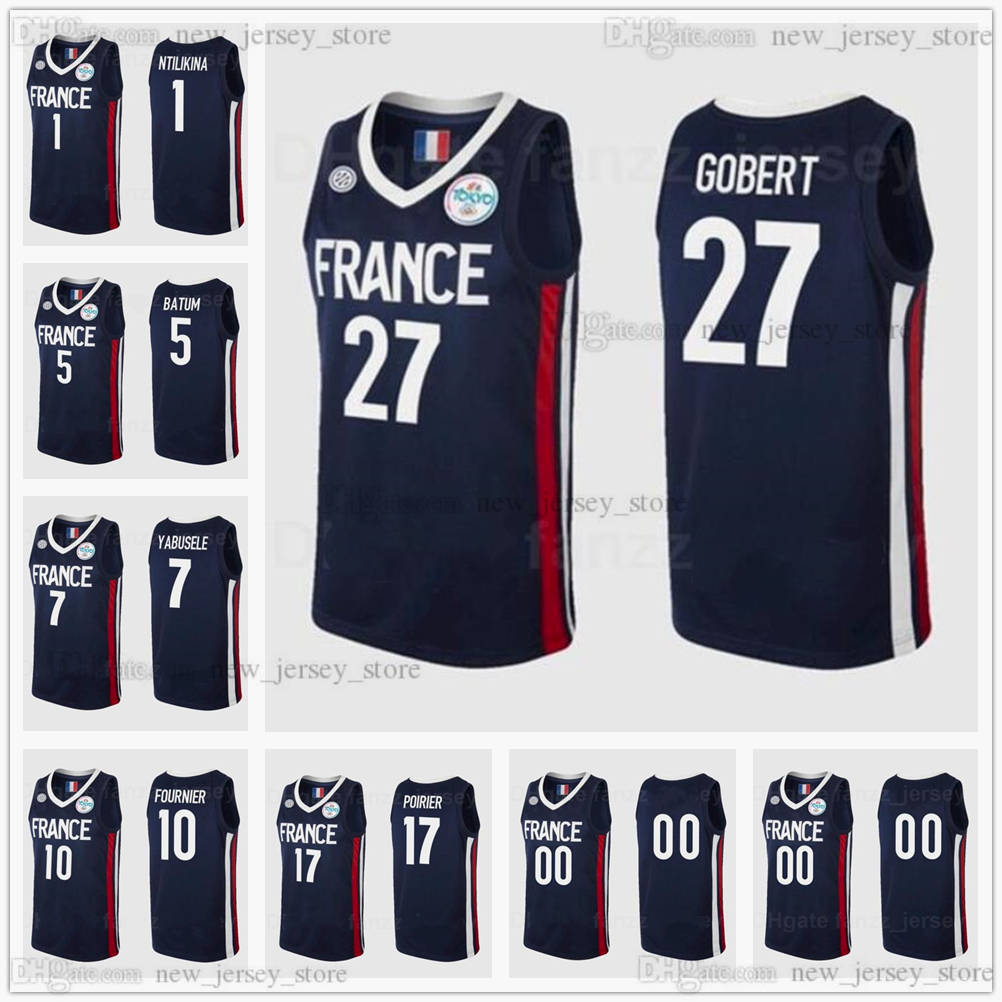 Custom Printed Screen Summer Tokyo Olympics France Basketball Jersey 27 Gobert 10 Evan Fournier 5 Batum 7 Guerschon Yabusele 1 Ntilikina 17 Poirier Nando DE COLO, Blue
Custom Printed Screen Summer Tokyo Olympics France Basketball Jersey 27 Gobert 10 Evan Fournier 5 Batum 7 Guerschon Yabusele 1 Ntilikina 17 Poirier Nando DE COLO, Blue