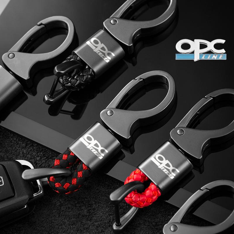 Keychains porte-clés en alliage métallique boucle de la gaine de la chaîne de la chaîne porte-clés pour Opel OPC Line ASTRA H G J K F Mokka Regal