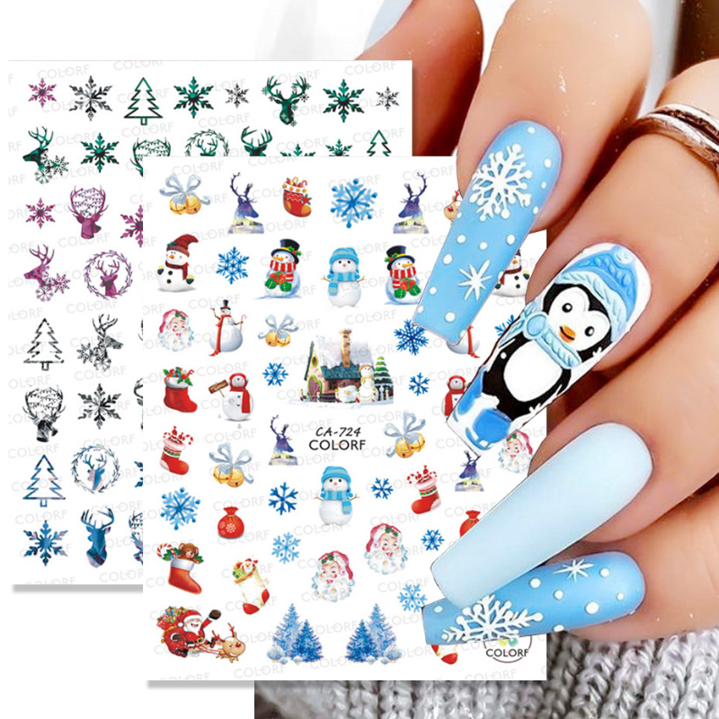 1 Sheet 3D Christmas Sticker Cute Cartoon Sliders Nail Art Stickers Snowflake Elk Xmas Tree Decal Gel Polish Adhesive Decal Manicure DIY Accessories Decorations, Colorful
1 Sheet 3D Christmas Sticker Cute Cartoon Sliders Nail Art Stickers Snowflake Elk Xmas Tree Decal Gel Polish Adhesive Decal Manicure DIY Accessories Decorations, Colorful
