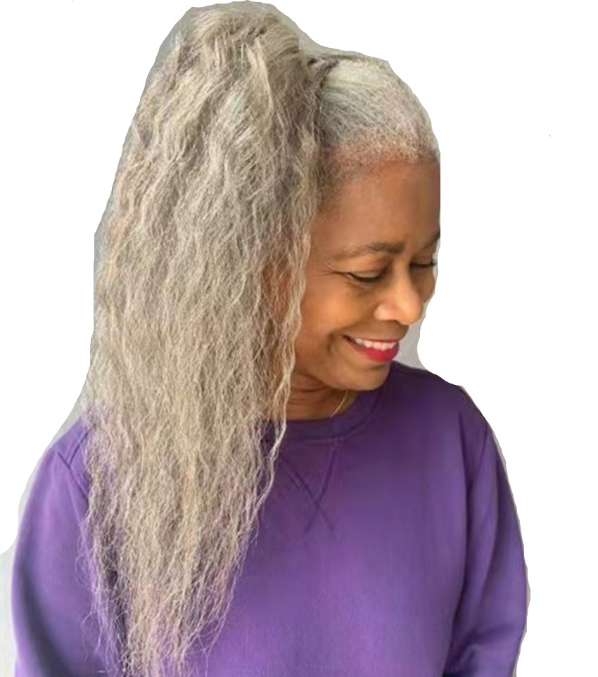 Highlight Grey Kinky Afro Puff Drawstring Ponytail High Afro Bun Extensions Human HairClip in Hairpieces Pineapple Ponytails for Black Women
Highlight Grey Kinky Afro Puff Drawstring Ponytail High Afro Bun Extensions Human HairClip in Hairpieces Pineapple Ponytails for Black Women