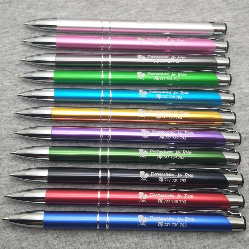 Ballpoint Pens 30pcs Luxury Metal Selling Design Company Logo Pen Promotional Gift Ideas Laser Engraved Custom With Your Name Text