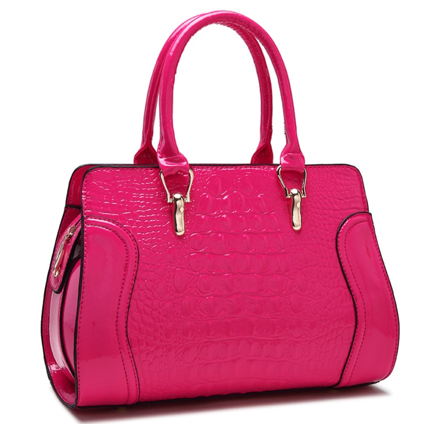 Fashion handbags purse casual wild womens totes bags bridal wedding solid color portable crocodile pattern patent leather 31cm lady bag, Red
Fashion handbags purse casual wild womens totes bags bridal wedding solid color portable crocodile pattern patent leather 31cm lady bag, Red