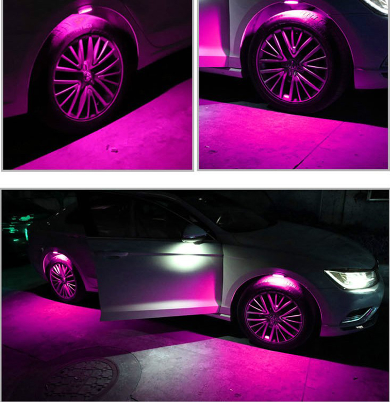 Car Wheel Tyre Lights Eyebrow Lght Atmosphere LED Auto Wheels Eyebrows Neon Tire Flash Night Lamp With 7 Colors