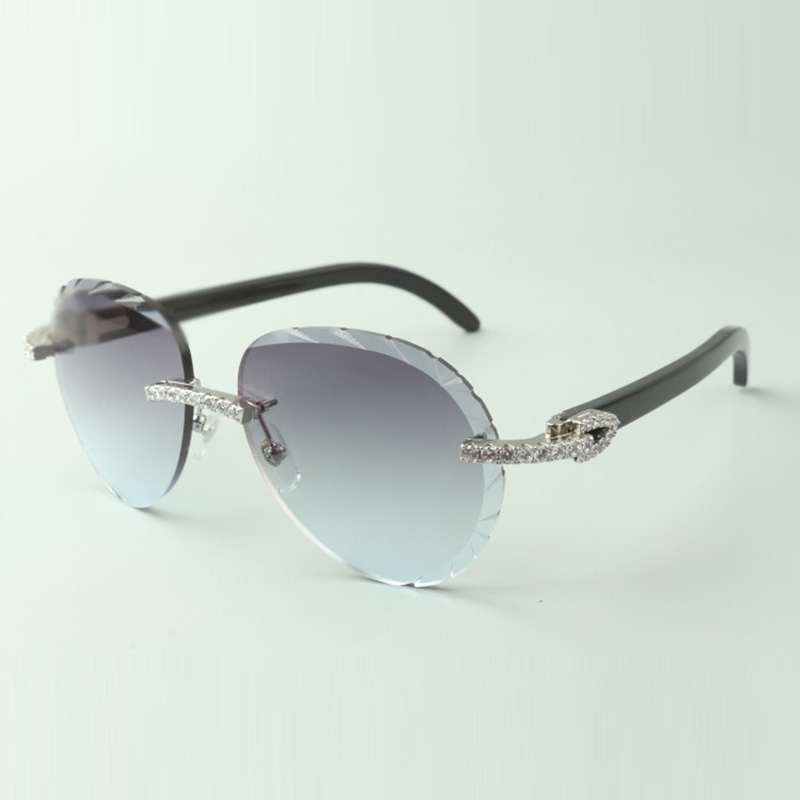 2022 Exquisite classic endless diamond sunglasses 3524027, natural black buffalo horn temples glasses, size: 18-140 mm
2022 Exquisite classic endless diamond sunglasses 3524027, natural black buffalo horn temples glasses, size: 18-140 mm