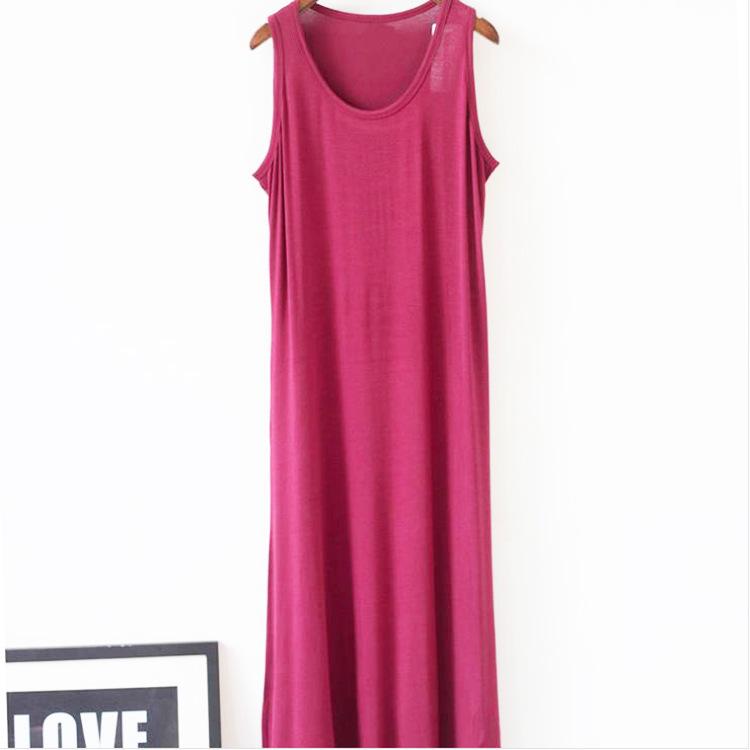 Spring / Summer Dress With Oversized Modal Round Neck Loose Waistcoat Skirt Two Piece