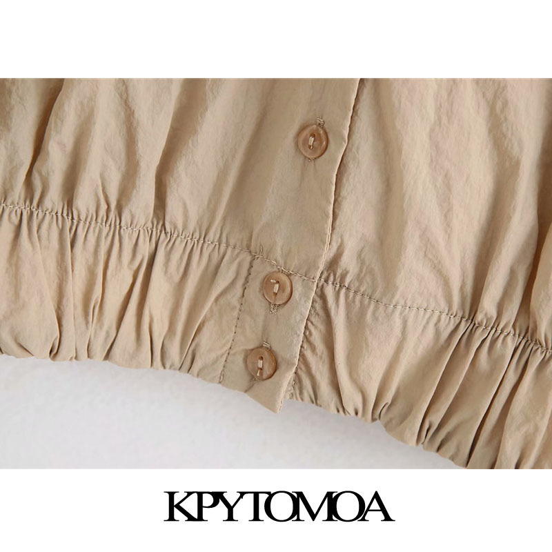 Women Fashion Button-up Cozy Cropped Blouses Sleeveless Elastic Hem Female Shirts Blusas Chic Tops 210420