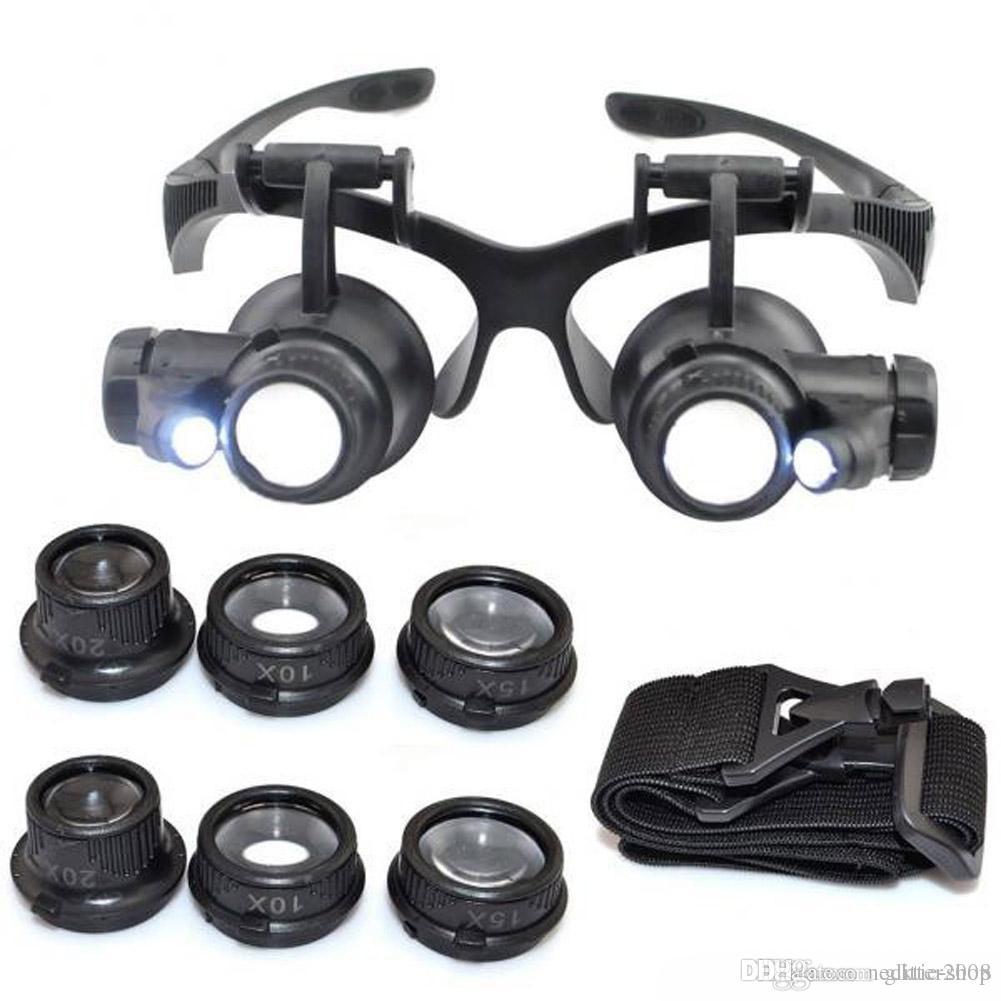 Hot 10X 15X 20X 25X magnifying Glass Double LED Lights Eye Glasses Lens Magnifier Loupe Jeweler Watch Repair Tools glitter2008
Hot 10X 15X 20X 25X magnifying Glass Double LED Lights Eye Glasses Lens Magnifier Loupe Jeweler Watch Repair Tools glitter2008