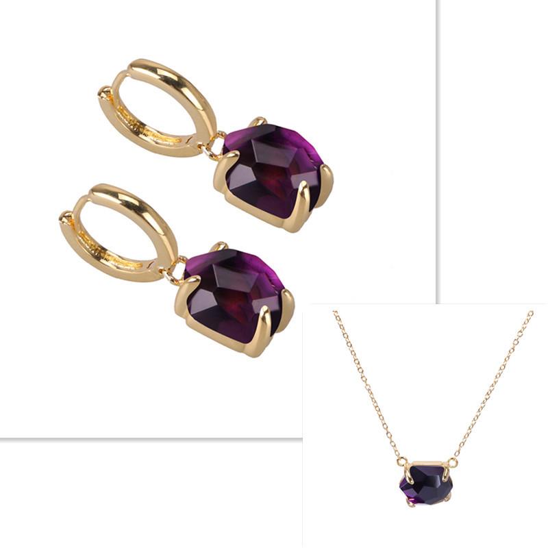 Earrings & Necklace Solid 925 Sterling Silver Gold Plated Jewelry Set Natural Synthetic Amethyst Candy Series 2021 Women's Real
Earrings & Necklace Solid 925 Sterling Silver Gold Plated Jewelry Set Natural Synthetic Amethyst Candy Series 2021 Women's Real