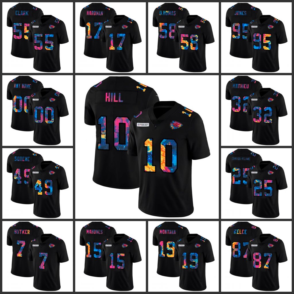 KansasCityChiefsMen #15 Patrick Mahomes 25 Clyde Edwards-Helaire 87 Travis Kelce Multi Color Black Crucial Catch Women Youth Limited Jersey
KansasCityChiefsMen #15 Patrick Mahomes 25 Clyde Edwards-Helaire 87 Travis Kelce Multi Color Black Crucial Catch Women Youth Limited Jersey