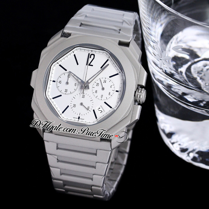 New 40mm Octo 103068 Miyota Quartz Chronograph Mens Watch Titanium Steel Case White Dial Black Stick Markers Bracelet Stopwatch Puretime Z0809c3, Enhanced waterproof service
New 40mm Octo 103068 Miyota Quartz Chronograph Mens Watch Titanium Steel Case White Dial Black Stick Markers Bracelet Stopwatch Puretime Z0809c3, Enhanced waterproof service