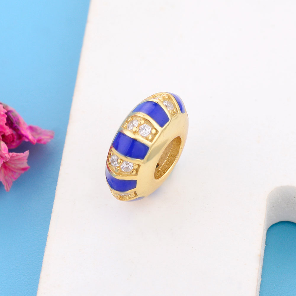 Fit Original Brand Charm Bracelet 925 Sterling Silver Reflection Exotic Stones & Stripes Spacer Bead For Making Women Berloque