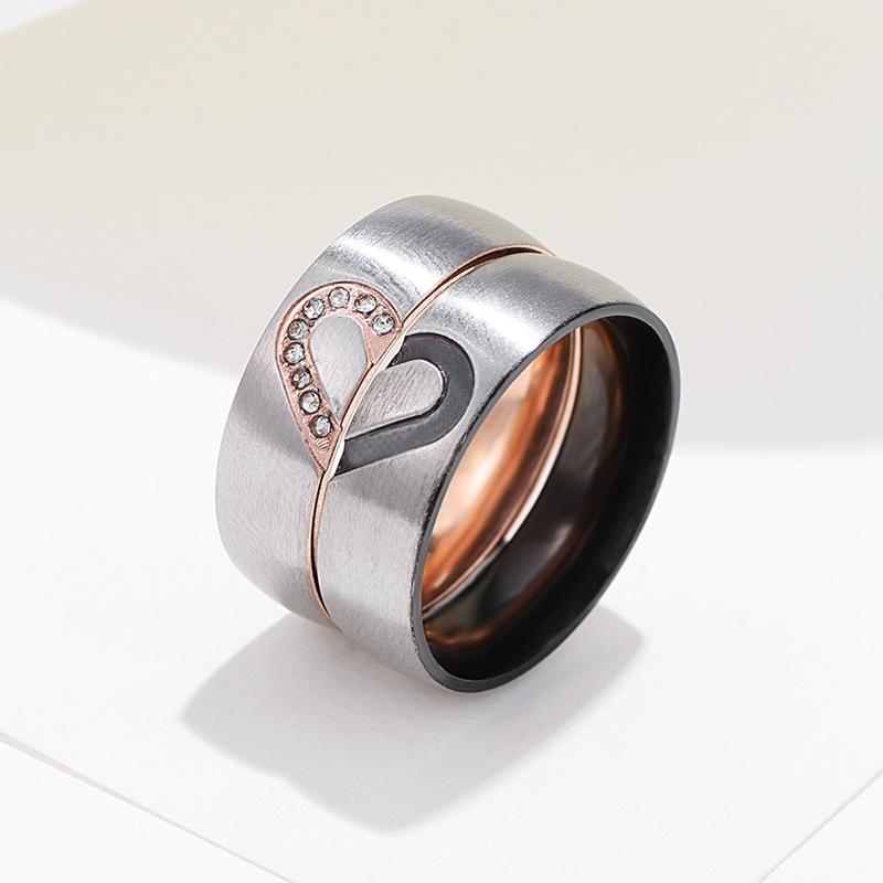Cluster Rings 6mm Stainless Steel Heart Ring For Wedding Gold Silver Color Couple Design Romantic Lover Jewelry Gift WC022, Golden;silver
Cluster Rings 6mm Stainless Steel Heart Ring For Wedding Gold Silver Color Couple Design Romantic Lover Jewelry Gift WC022, Golden;silver