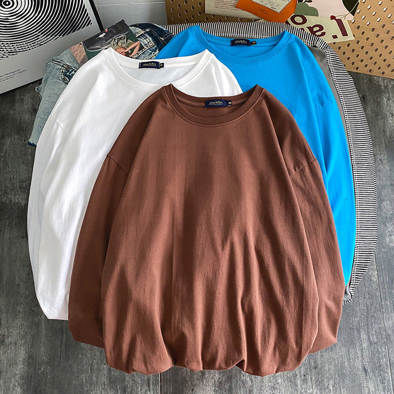 Privathinker 10 Solid Color Women Long Sleeve T shirts Korean Women's Long Sleeve Tees Oversized Woman Casual t-shirt Tops 210406