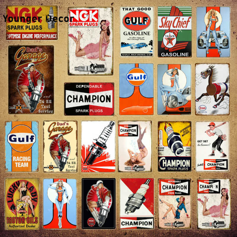 That Good Gulf Gasoline NGK Spark Plugs Vintage Decor Motor Oil Metal Tin Signs Racing Team Poster Garage Wall Plaque YI-153 Q0723
That Good Gulf Gasoline NGK Spark Plugs Vintage Decor Motor Oil Metal Tin Signs Racing Team Poster Garage Wall Plaque YI-153 Q0723