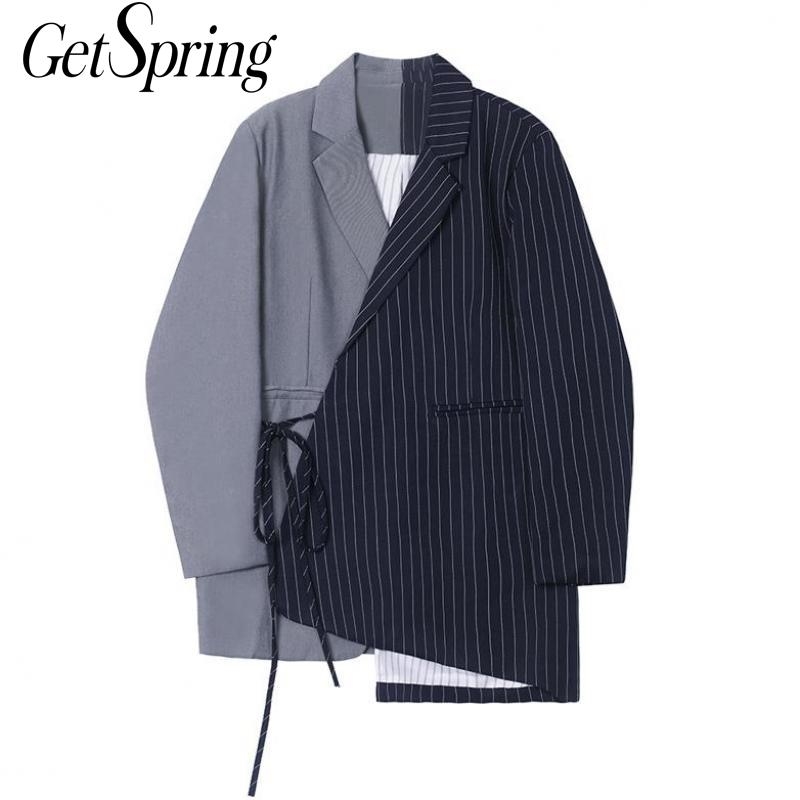 Getspring Women Blazer Bandage Color Matching Striped Blazers Jackets All Match Casual Patchwork Suit Coats Fashion 210601, Stripe
Getspring Women Blazer Bandage Color Matching Striped Blazers Jackets All Match Casual Patchwork Suit Coats Fashion 210601, Stripe