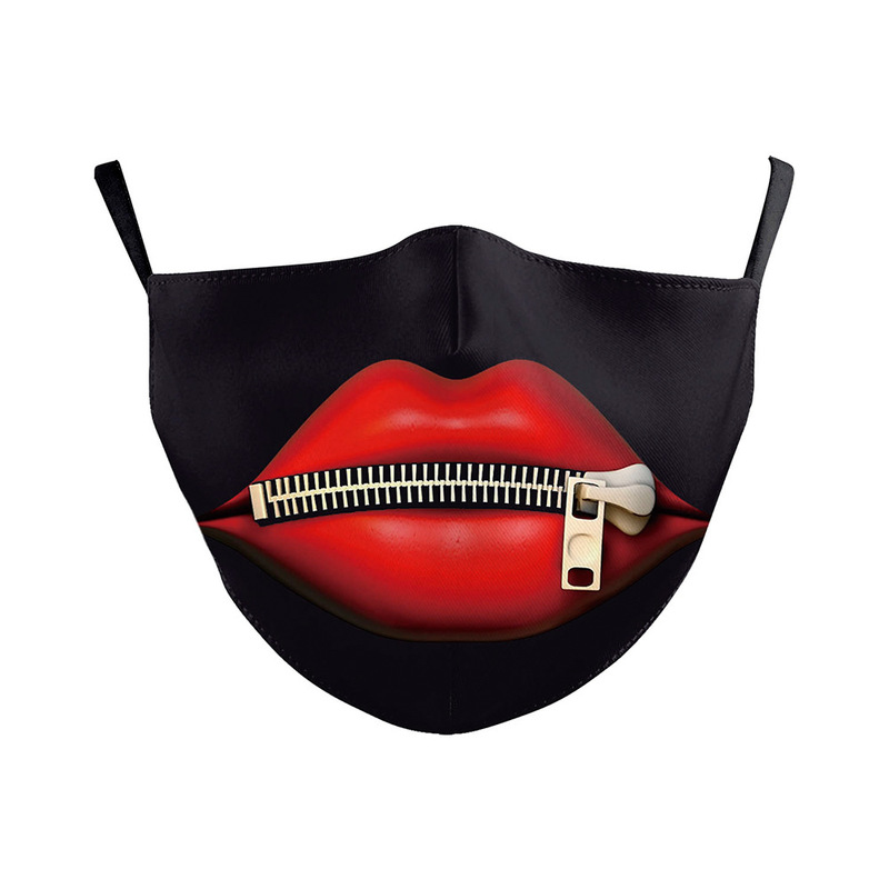 Professional funny design Pattern Printed Masks (No filter) Pack Of 5 Pieces High Quality Comfortable Hygiene Reusable Washable Effective Filtering Du