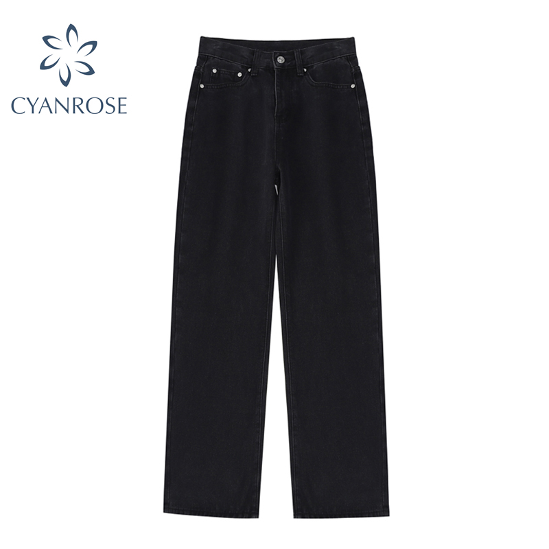 2021 Women High Waist Long Jeans Pants Pockets Zipper Female Denim Trousers Spring Vintage Simple Casual Loose Wide Leg Pants, Black
2021 Women High Waist Long Jeans Pants Pockets Zipper Female Denim Trousers Spring Vintage Simple Casual Loose Wide Leg Pants, Black