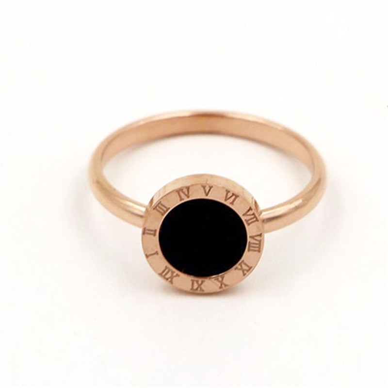 Round Black For Couple Jewelry Roman Numerals Titanium Steel Rose Gold Color Ring Love Finger Ring R003 Y0420
Round Black For Couple Jewelry Roman Numerals Titanium Steel Rose Gold Color Ring Love Finger Ring R003 Y0420