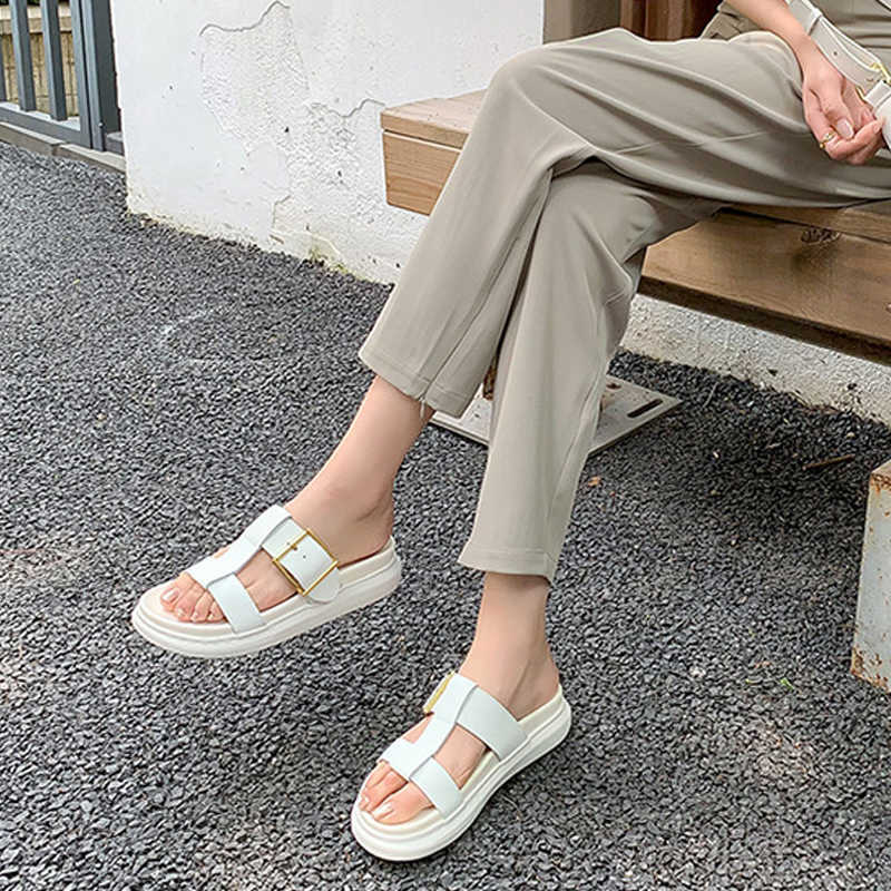 Meotina Slippers Shoes Women Genuine Leather Sandals Gladiator Flat Slides Round Toe Cow Leather Ladies Footwear Summer Black 210608
Meotina Slippers Shoes Women Genuine Leather Sandals Gladiator Flat Slides Round Toe Cow Leather Ladies Footwear Summer Black 210608
