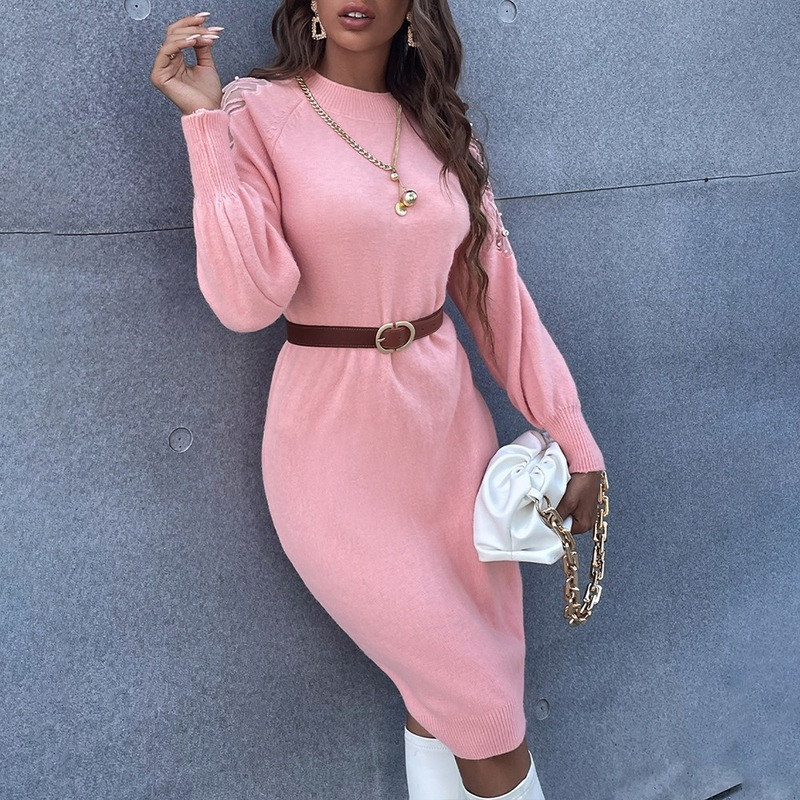 Women's Sheath Dress Knee Length Dress Blushing Pink Long Sleeve Solid Color Lace Fall Winter Round Neck Casual Regular Fit 2021 S L, Black;gray
Women's Sheath Dress Knee Length Dress Blushing Pink Long Sleeve Solid Color Lace Fall Winter Round Neck Casual Regular Fit 2021 S L, Black;gray