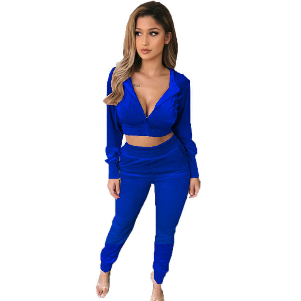 Women sports tracksuits Designers Clothes 2023 fashion autumn winter Korean velvet two-piece 2 piece