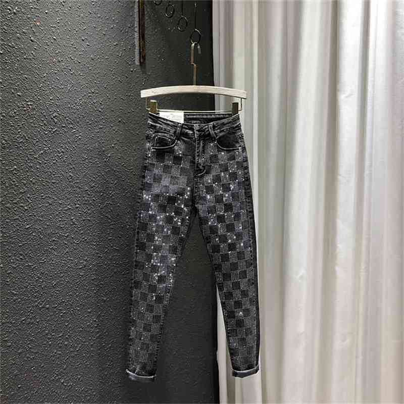 Women Jeans Spring High-Waist Slim-Fit Straight-Cut Skinny Pencil Denim Pant's Spodnie Damskie 210629, Black grey
Women Jeans Spring High-Waist Slim-Fit Straight-Cut Skinny Pencil Denim Pant's Spodnie Damskie 210629, Black grey